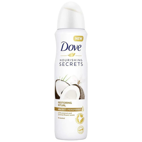 DOVE DEODORANT SPRAY 150 ML / 5.07 OZ COCONUT & JASMINE FLOWER PK1