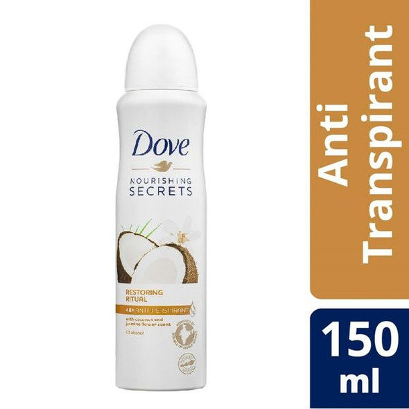 DOVE DEODORANT SPRAY 150 ML / 5.07 OZ COCONUT & JASMINE FLOWER PK1