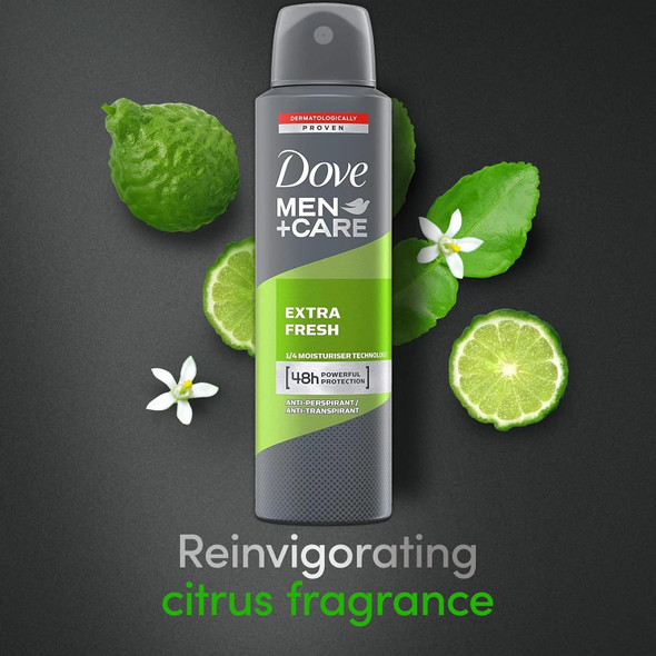 DOVE EXTRA FRESH MEN+CARE DEODORANT SPRAY 150 ML / 5.07 OZ