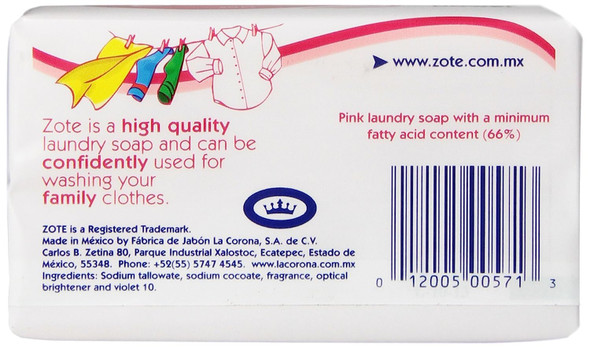 Zote Pink Soap Pack of 3 Total 7 oz