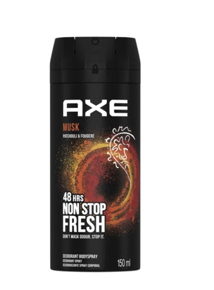 AXE DEODORANT SPRAY (SA) 150 ML MUSK PK4