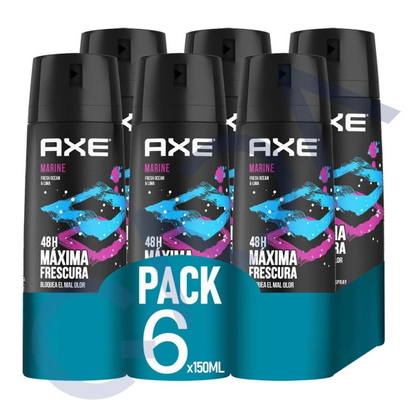  AXE Body Spray Marine 150 ml/5.07 oz) PK6