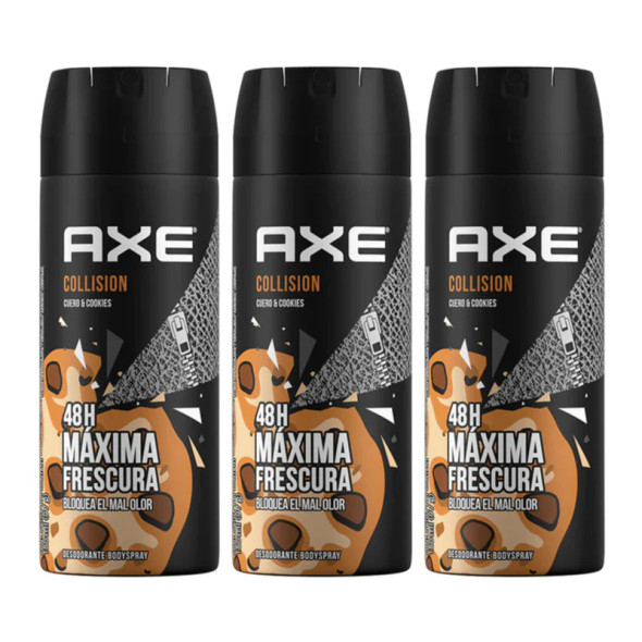 AXE Collision Men's Deodorant Body Spray 150ml Cuero & Cookies