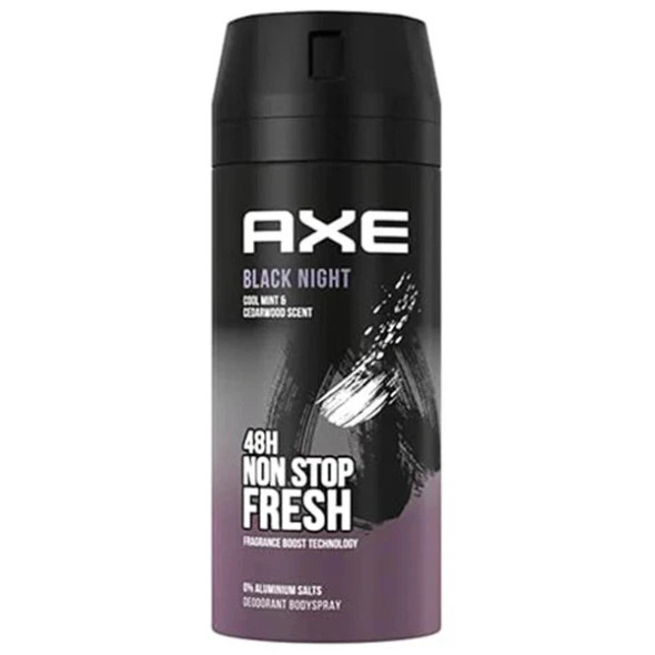 AXE Black Deodorant Body Spray (150ml) (SB-PP 61411 AXE DEO BLACK NIGHT 150ML PK12)