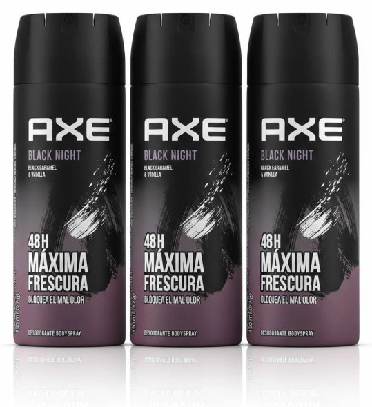 AXE BLACK NIGHT Deodorant Body Spray 48 HRS (150ML)