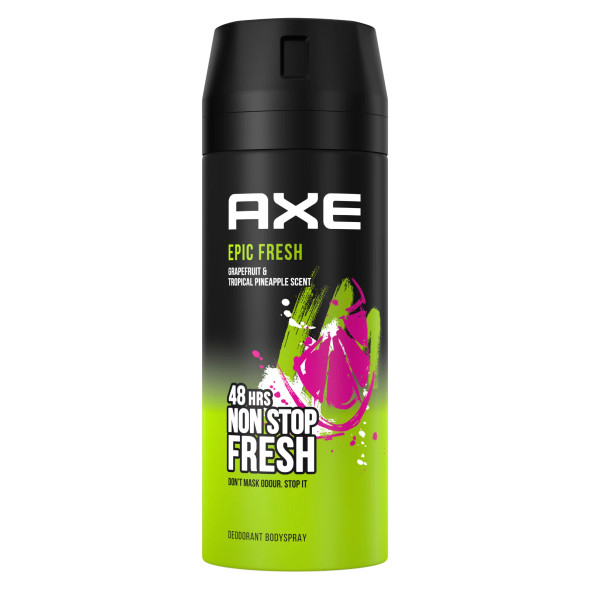 Axe Premium Fragrance Collection Body Spray, 48H DUAL PROTECTION EPIC FRESH PK6