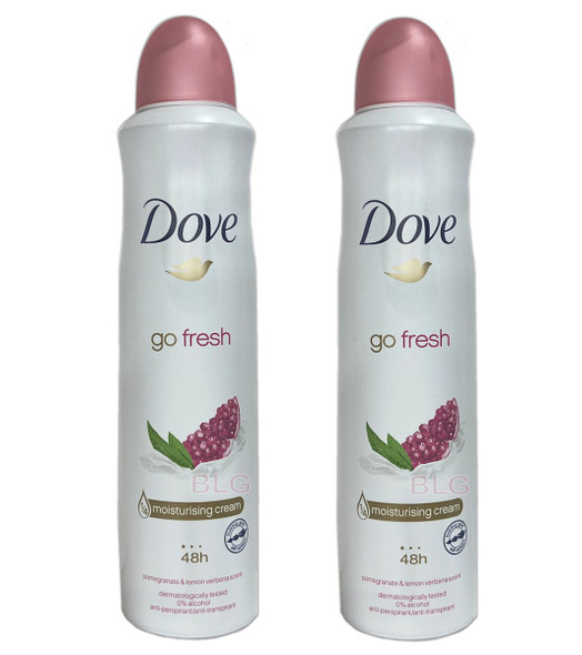 DOVE DEODORANT SPRAY 250 ML / 8.45 OZ POMEGRANATE & LEMON PK2
