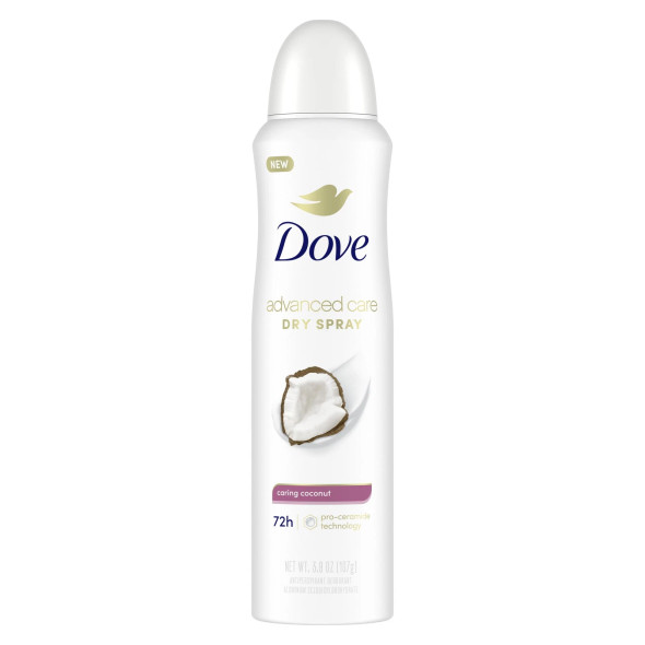 DOVE DEO SPRAY 250 ML / 8.45OZ COCONUT & JASMINE FLOWER PK4