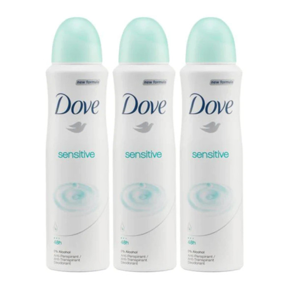 Dove Sensitive Deodorant 150ml Pack of 4