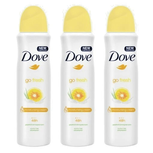 GO FRESH Deodorant Spray 150ml/5.0 OZ Grapefruit and lemongrass PK3