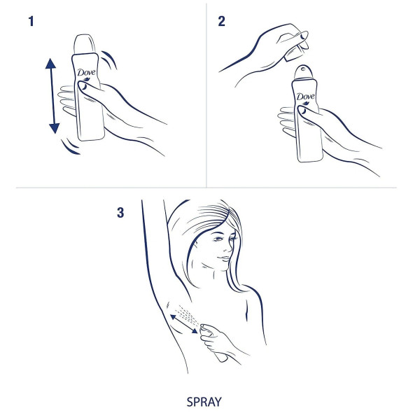 Dove Fruity Fresh Deodrant Spray New Long Lasting 150ml/ 5.0 Pk 4