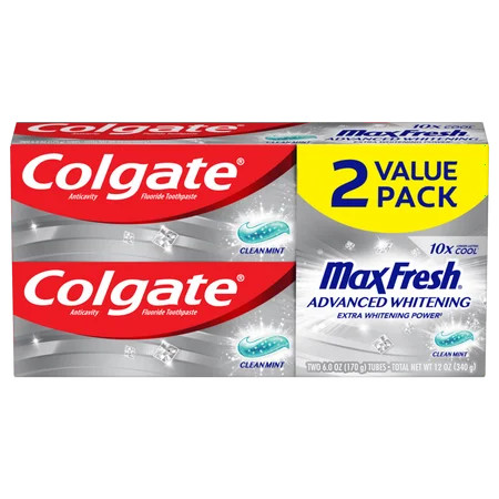 Colgate MaxFresh Advanced Whitening Toothpaste 6.3oz Clean Mint