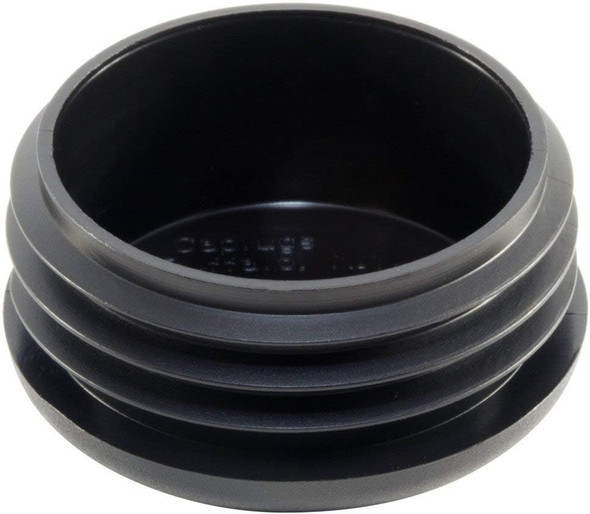 2-1/2" Round Cap Plugs 14-18G  2.34"-2.40" ID - 2.5 Inch OD) Black Plastic End Caps