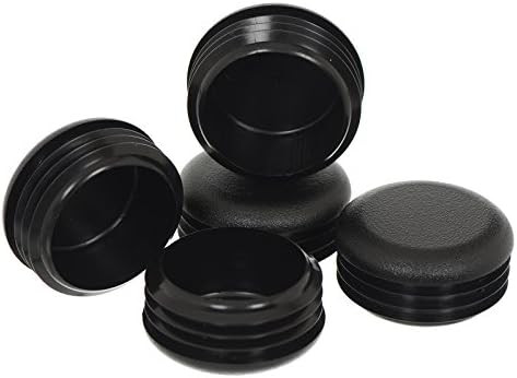 1 1/8" Round Black Plastic Tubing Plug, 1 1/8 Inch (14-20 Ga - 0.96"-1.05" ID) End Caps