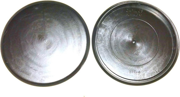 4" 4.0 inch Flush Mount Black Plastic Body and Sheet Metal Hole Plugs