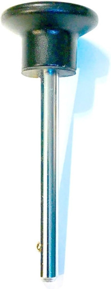 SBDs (3/8" Diameter, 3" Grip Length) Chrome Plated Steel Quick Release Pin with Jumbo Round Black Knob Handle | Spring Loaded Ball Valve