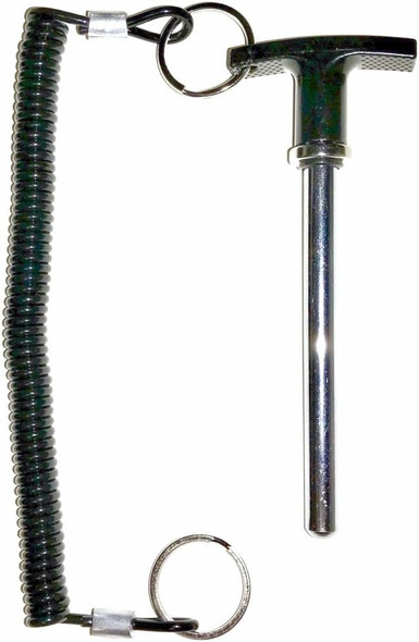 SBD's ( 3/8" X 3-3/4” ) Shaft Size Magnetic Steel Pin, Tensile Shaft w/Deluxe Al T Knob - w/Jumbo Lanyard Holder | Universal Weight Stack Pin | Detent Hitch Pin