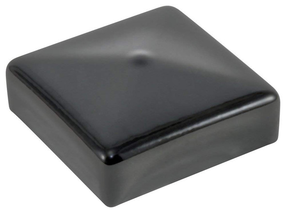 VSC-2500-16 VSC Series, Black Vinyl Square Cap, Protective Closures, Finishing, Square Tubing, Durable, Flexible, Temp Resistant, Easy Removal, 2.500" W x 1.000" H, Pack of 60