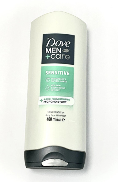 2x Dove Men + Care Sensitive Shield Body & Face Wash 13 fl oz/400 ml