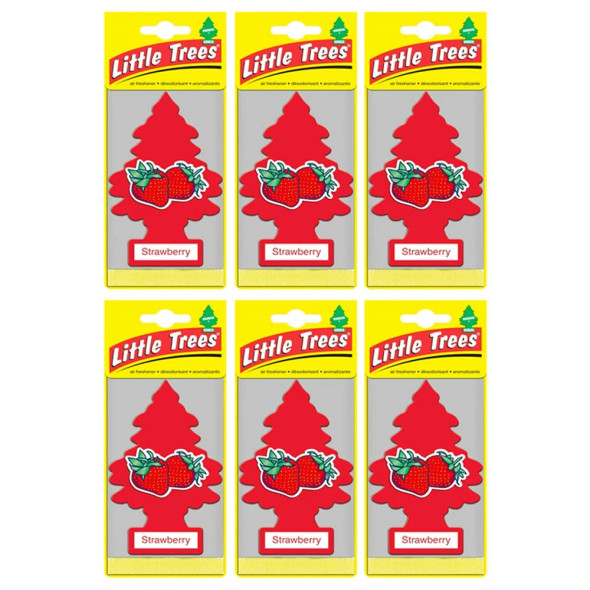 LITTLE TREES STRAWBERRY Air Freshener | Hanging Paper Tree for Home or Car | Classic | NEW & POPULAR Scent'S