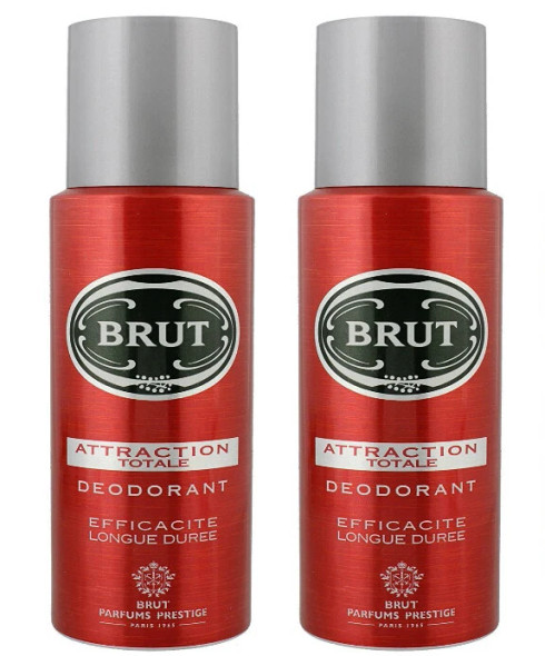 SBDs BRUT ATTRACTION MENS DEODORANT BODY SPRAY 200ML/6.7OZ each | LONG-LASTING