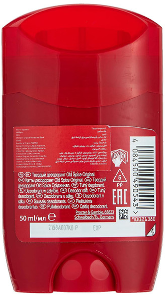 Old Spice Original Aluminum Free Deodorant For Men, High Endurance, 24/7 Sweat Defense & Odor Protection