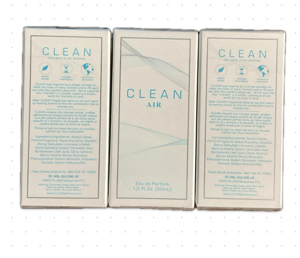 CLEAN AIR Eau de Parfum pack of 3 each 1.0 FL oz.