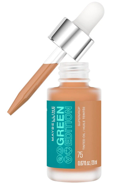 PK 2 - MAYBELLINE GREEN Edition # 075 / 0.67oz Superdrop Tinted Oil Adjustable Coverage