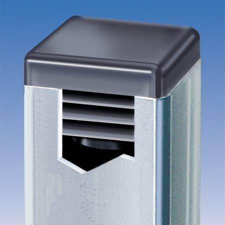 SBD's  2 1/2" - Square Black Plastic 10-14 Ga (2.24"-2.33" ID) Tubing Plug - End Cap -Steel Fence Post Pipe Tube Cover Insert MADE IN USA BY CPALUGS