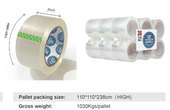 SBD® PREMIUM 36 Heavy Duty Packaging TAPE ROLLS | 2.0 ml Thick CLEAR | 110 Yards each w/3” Core Carton Sealing Tape for Shipping Moving and storing | Strong Long-Lasting Adhesive - Polypropylene film resists tears and splits