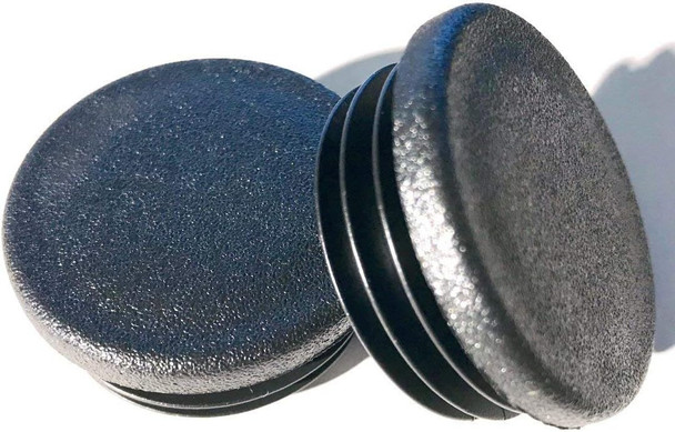 1 1/2" 1.5 Inch Round Cap Plugs (10-14 Ga 1.24"-1.33" ID) Black Fencing Tubing Plug
