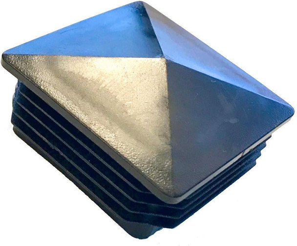 SBDs 2” Square Light Pole Top Cap Tubing Plug 10-14 Ga for Inside ID 2” | Material LDPE Made in USA. Snap On Plugs w/Flex Ridges for Metal furnishings, Flag Poles, Goal Posts, Mail Box.