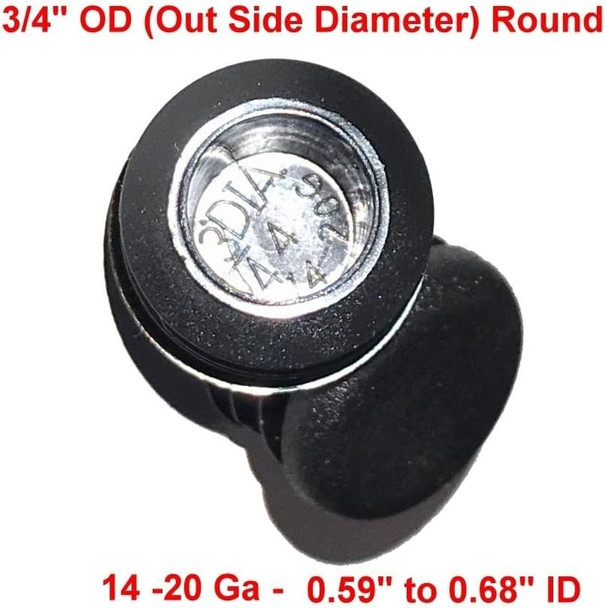 3/4 INCH ROUND TUBE END CAP PLUG 3/4" - QUANTITY OF 8