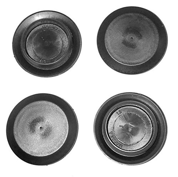 1 1 inch Flush Mount Black Plastic Body and Sheet Metal Hole Plug Qty 10