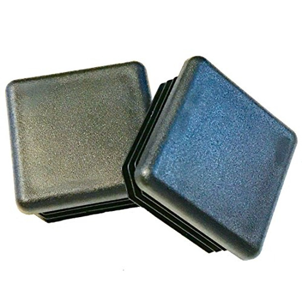 2" Square (14-20 Ga) Black Plastic Tubing Plug, 2 Inch End Cap 2"x2" (for 1.85" to 1.92" ID)- Steel Fence Post Pipe Tube Cover Insert | - End Caps for Fitness Equipment