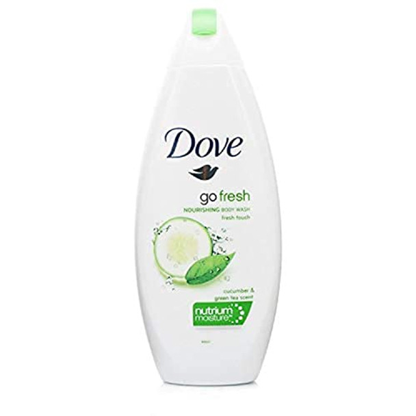 Dove Go Fresh Cool Moisture Fresh Touch Body Wash, Cucumber and Green Tea, 16.9 Oz / 500 Ml (Pack of 4) International Version