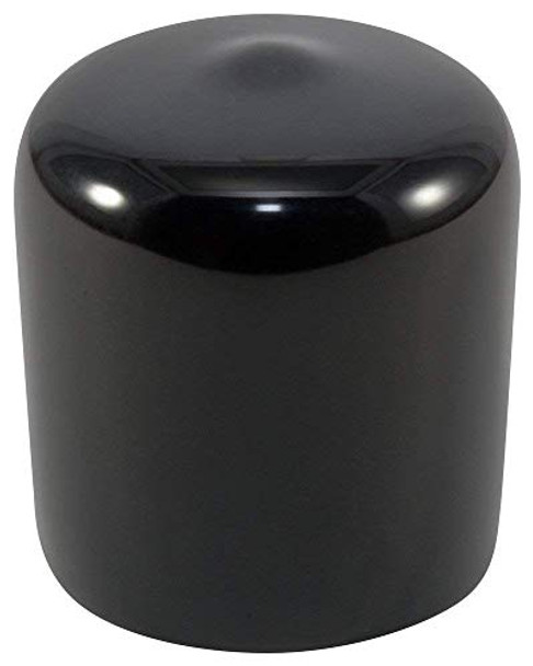 Caplugs 1-3/8" to 1-7/16" Round Black Vinyl Flexible End Cap Bolt Screw Rubber Thread Protector Safety Cover | for 1.375 Inch Pipe Post Tubing Rod OD Protective Cover.