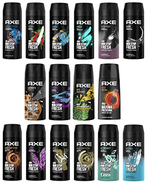 12 AXE body spray deodrant Anit-Aerspirant (12X 150 ml/5.07 oz, Mix within the available kinds)