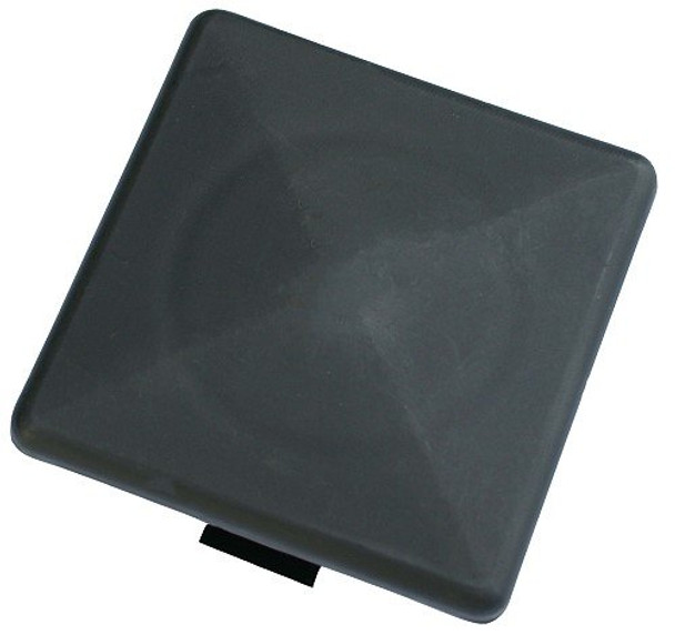 3" Square Light Pole Top Cap- Black Plastic