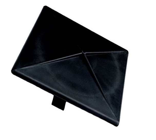 6" Square Black Plastic Light Pole Top Cap Tubing Plug | Glass-Reinforced Plastic.