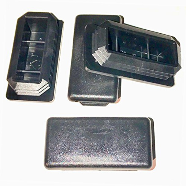 SBDs (Pack of 100) 2"x1" Rectangular (10-14 Ga) Cap Plugs (for ID: L 1.72"-1.83" W 0.73"-0.83") Plastic Finishing LDPE End Caps