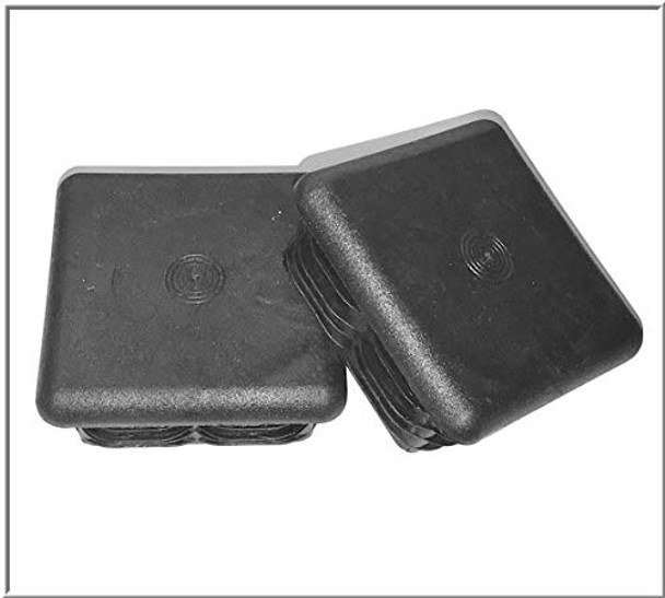 (Pack of 10) 2 3/8" (60 MM) OD Square Plastic Plugs 6-10 Ga ((for ID 1.902" to 2.094") | Flexible Ridges n Side Walls | Heavy Duty Impact Resistant ¼” Thick Top | by SBD