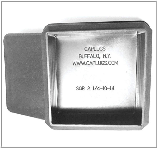 SBD"s 2 1/4" Square Black Plastic 10-14 Ga ( 1.99" - 2.08" ID) Tubing Plug, 2.25 Inch End Cap By CAPLUGS