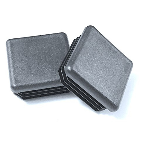 (Pack of 4) - 1 1/4" (1.25 Inch) Square Black Plastic 14-20 Ga (1.1"-1.17" ID) Tubing Plug, End Cap -Steel Fence Post Pipe Tube Cover - Furniture Sliding Inserts - End Caps for Fitness Equipment