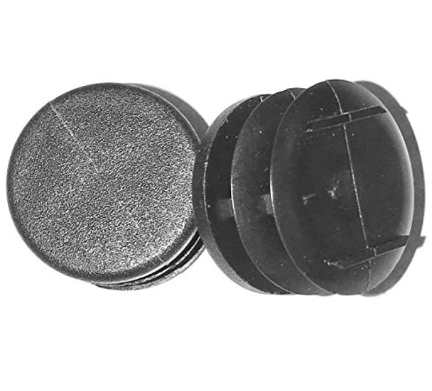 (Pack of 4) 1 3/4" 1.75 Inch Round Cap Plugs (14-23 Ga 1.59"-1.7" Tube ID) Ribbed - Fencing Tubing Plug End Cap - Steel Furniture Pipe Tube Cover Insert | End Caps for Fitness Equipment