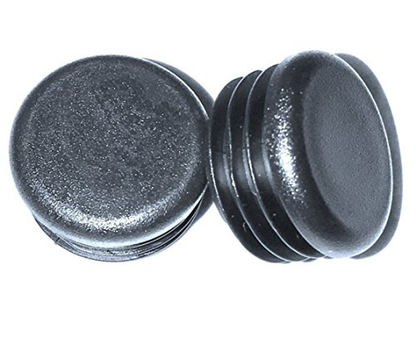 (Pack of 8) Cap Plugs 1" (1 Inch) Round OD (10-14 Gauge) Fits 0.740"-0.830" ID) Black LDPE Plastic Fencing Tubing Plug - Steel Furniture Pipe Tube Insert | - End Caps for Fitness Eqpt.