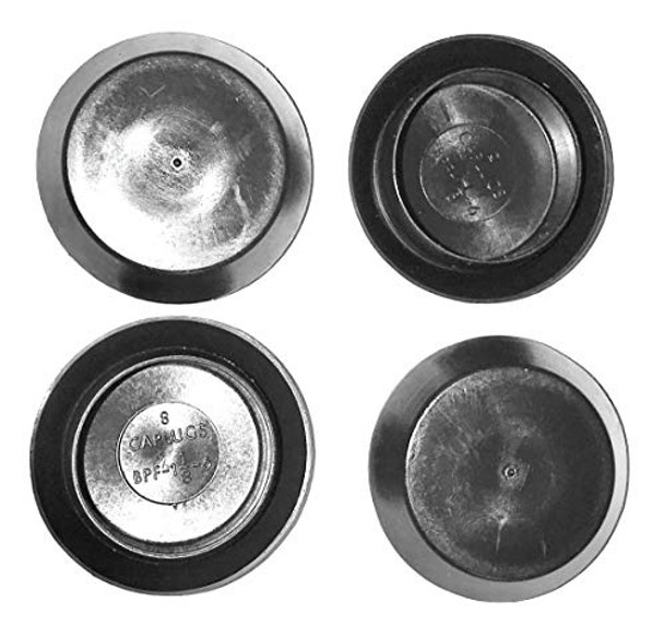 (Lot of 10) SBDs 1-1/8" Flush Mount Black Plastic Body and Sheet Metal Plugs by CAPLUGS - Made in USA | for ID 1-1/8", Panel Thickness 0.02"-0.18", OD (Head Dia) 1-1/2", Height 0.43