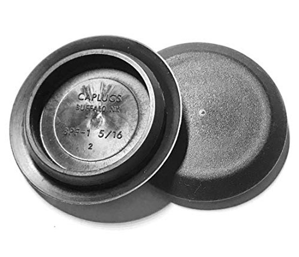 (Pack of 10) 1-5/16" 1.3125 inch Flush Mount Black Plastic Body and Sheet Metal Hole Plugs | Fits Hole ID 1.29-1.33" | Metal Thickness 0.03-0.08" | Plug Height 0.25" | OD 1.68"