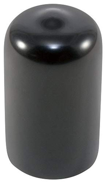 (Pack of 25) Caplugs 7/16" to 1/2" Round Black Vinyl Flexible End Cap Bolt Screw Rubber Thread Protector Safety Cover | for 0.4375 Inch Pipe Post Tubing Rod OD Cover - 1" Inside Height.