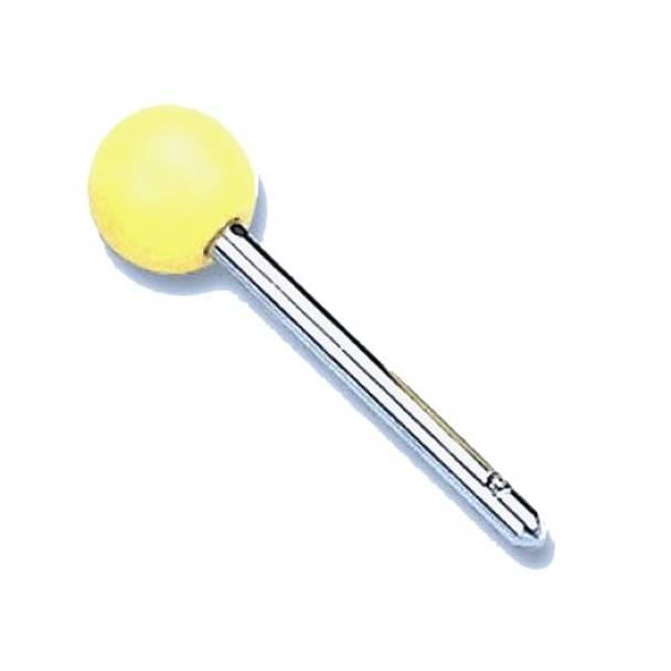 SB Distribution Ltd. Pin, Tensile 3/8" Diameter 3-3/4" Locking Space w/Yellow 1-7/16" Jumbo Round Knob - Universal Weight Stack SELECTOR Key - 3/8" Diameter Detent Hitch Locking - w/Bronze Insert